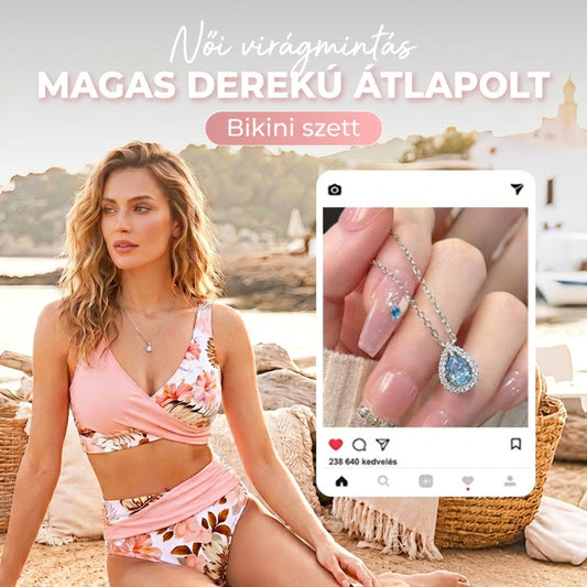 🌸🌿 Hangsúlyozd az alakod – Női virágmintás, magas derekú bikini szett (EU S-XL) – Utánvétes 🌊👙