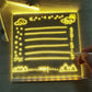✨LED világító rajztábla újraírható üzenőfal 7 db színes ceruzával🎨