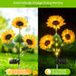 🌻 ✨ Napraforgó alakú napelemes lámpák – automatikus be-/kikapcsolás, 14 órás világítás, IP65 vízálló ☀️