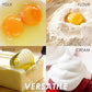 🥄🥚 Félautomata rozsdamentes acél habverő – Kézzel működtethető, elem nem szükséges ✨🍳☕