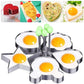 🍳❤️Rozsdamentes acél tükörtojásformák - 5 darabos készlet