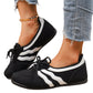 👡EU 36-43💕Női retro hullámos csíkos fűzős cipő