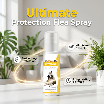 Kíméletes összetételű kártevőriasztó spray háziállatok számára
