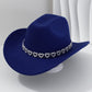 Női strasszos szívmintás cowboykalap – Elegáns francia jazz fedora