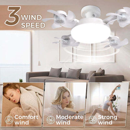 💥Mennyezeti ventilátor LED lámpával és távirányítóval