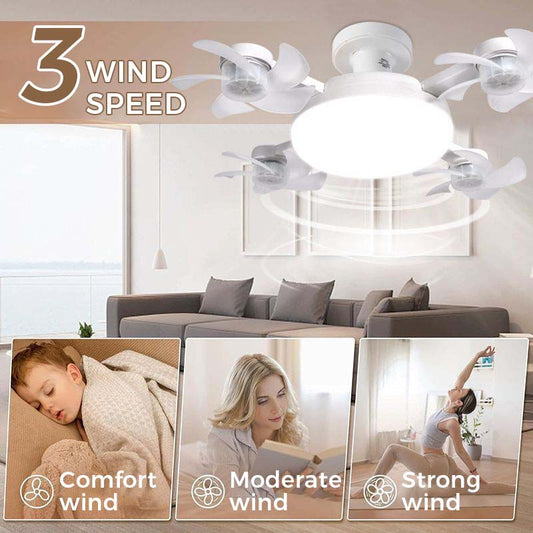 💥Mennyezeti ventilátor LED lámpával és távirányítóval