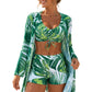 🌸 50% OFF NOW! 🌸Women Tropical Print 3-Piece Swimwear Set