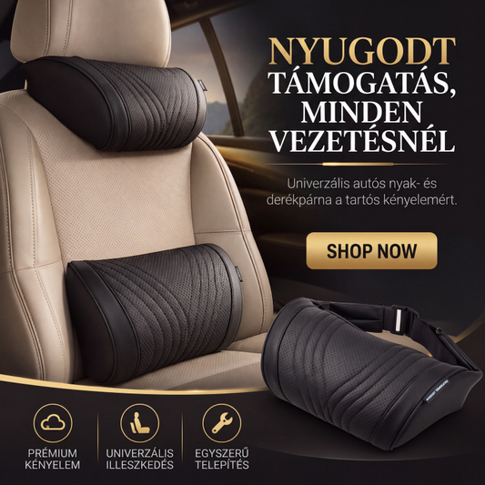 Prémium autósülés fejtámla és deréktámasztó párna