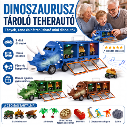 🦖 Dinós zenei témájú szállítókocsi – játssz és fedezd fel a zenét🚛