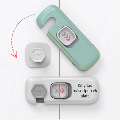 2 darabos szett – egyszerre több helyre is felszerelhető, dupla biztonság – Többfunkciós gyermekbiztonsági hűtőszekrény-zár – Utánvéttel! 🧊