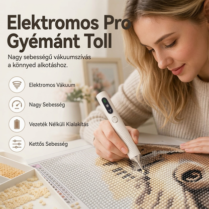 🔋 Elektromos gyémánttoll – újratölthető, nagy teljesítményű barkácsmunka számára ✨