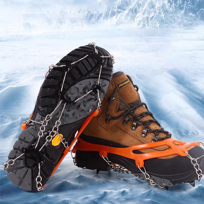 🥾❄️ Csúszásgátló hágóvasak – rozsdamentes acél tüskék, gyors rögzítés és több sportághoz alkalmas💪